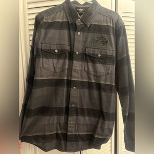 Harley Davidson Motor Clothes Long Sleeved Shirt Medium